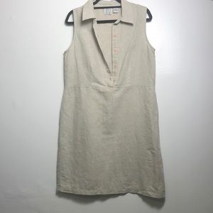 Vintage Linen cotton blend dress size 8-10